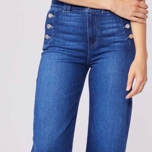 PAIGE Aubrey high wasted wide leg cropped jean